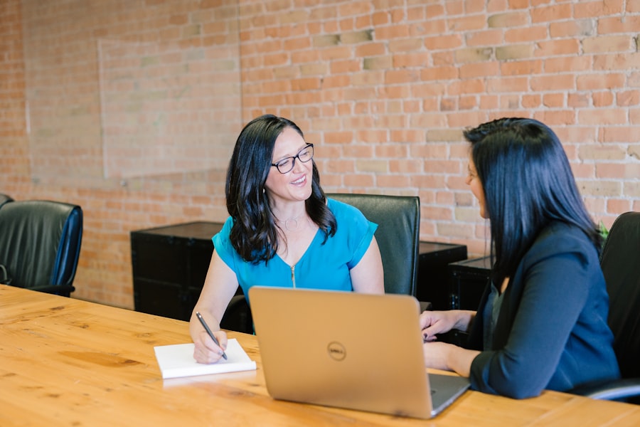 Recruitment consultants reviewing candidate profiles